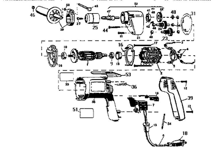 Part Location Diagram of 449899-00 Black and Decker Brush Ring